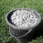 Bucket with wood ash